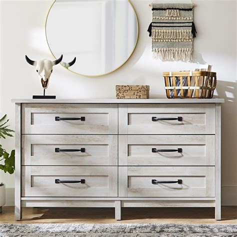 Better Homes & Gardens Modern Farmhouse 6 - Drawer Dresser, Rustic Gray ...