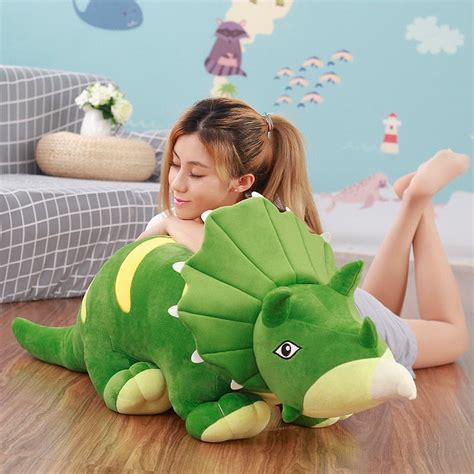 Blue Green Triceratops Dinosaur Stuffed Plush Toy – Gage Beasley