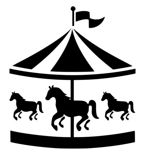 Carousel clipart silhouette, Carousel silhouette Transparent FREE for ...