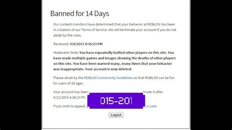 Roblox Ban Screen