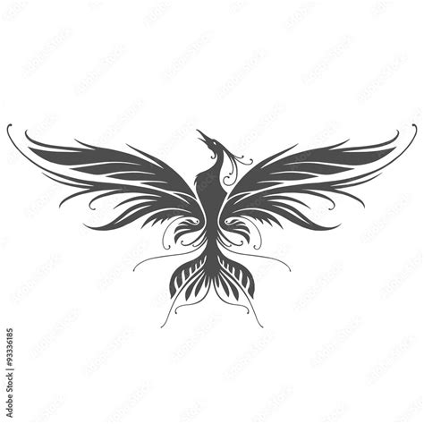 Phoenix silhouette Stock Vector | Adobe Stock