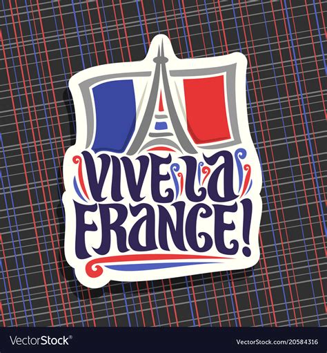 Logo for motto vive la france Royalty Free Vector Image