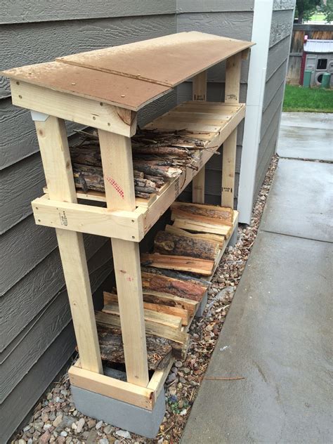 Firewood Storage that is easy to make and keeps wood dry and out of the ...