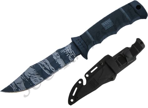 SOG SEAL Pup Elite TigerStripe Knife w/ Kydex Sheath E37TS