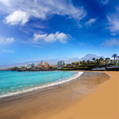 Las Americas Beach Adeje Coast Beach In Tenerife Stock Image - Image of ...