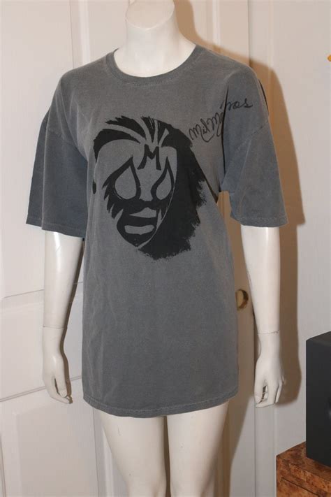 Mil Mascaras Autograph T-shirt WWF Wwe Wrestling Pro Wrestling Mask Lucha Libre Legend Vintage ...