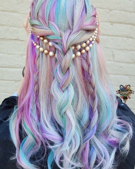 Mermaid hair | Rainbow hair, Hair styles, Mermaid hair