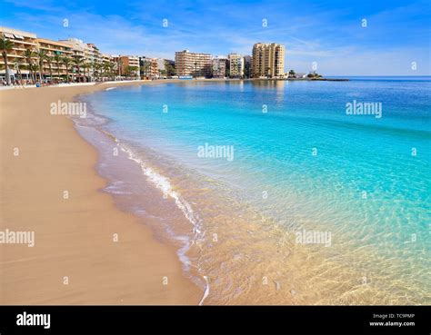 Playa del Cura beach in Torrevieja of Alicante Spain at Costa Blanca Stock Photo - Alamy