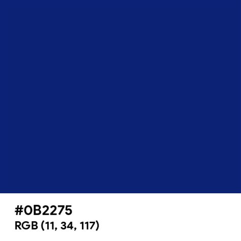 Rich Deep Blue color hex code is #0B2275