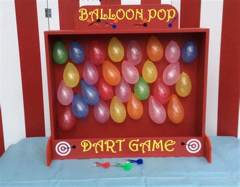 Balloon Pop Dart Game Target Gallery Balloon Carnival Game | Etsy