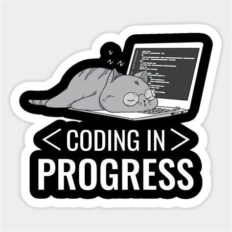 Programming Developer Coding Cat Sticker | Coding | Humor de ...