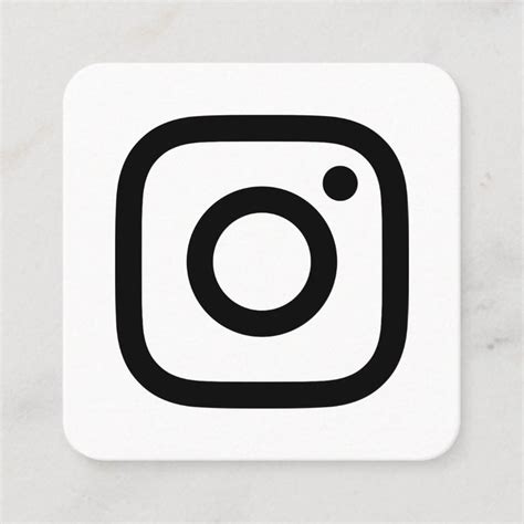 Instagram logo social media black and white promo calling card | Zazzle ...