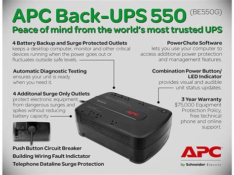 Refurbished: APC Back-UPS 550 (BE550G) - 2 Year Warranty Included ...