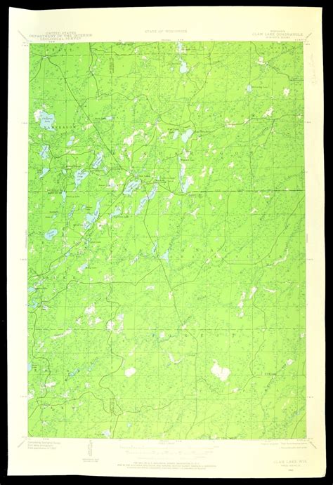 Chequamegon National Forest Map Wisconsin LARGE Topographic | Etsy