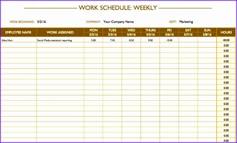 14 Free Excel Employee Schedule Template - Excel Templates