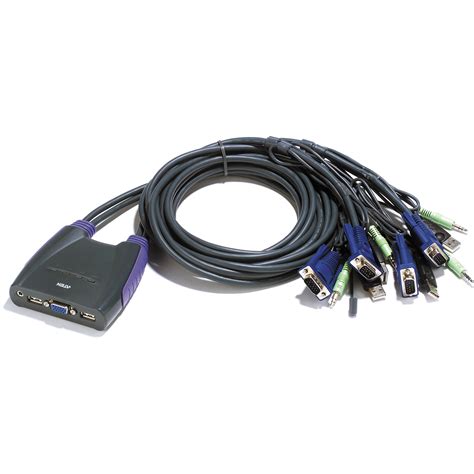 ATEN CS64U 4-Port USB KVM Switch CS64US B&H Photo Video