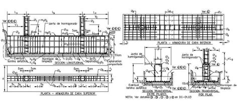 Combined Strap footing details drawing in autocad - Cadbull