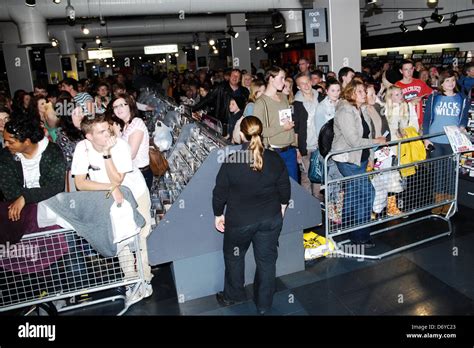 Chris Lilley, creator of 'Angry Boys', makes an appearance at HMV, Oxford Street London, England ...