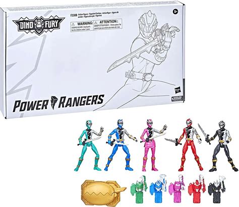 Power Rangers Dino Fury Battle Attackers Ranger Team Multipack ...