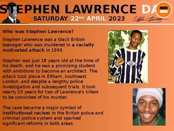 Assembly: Stephen Lawrence Day by Wilfy's Lessons | TPT