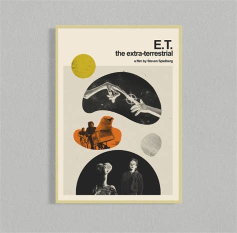 E.T. the Extra-Terrestrial Mid Century Movie Poster, Film Posters ...