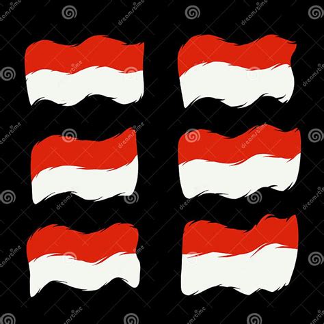 Conjuntos De La Bandera Nacional Indonesia Bendera Merah Putih ...