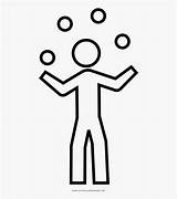 Juggler Coloring Page  Line Art Free Transparent Clipart ClipartKey sketch template