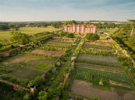 Aerial view of Helming Hall Gardens | Helmingham Hall Gardens