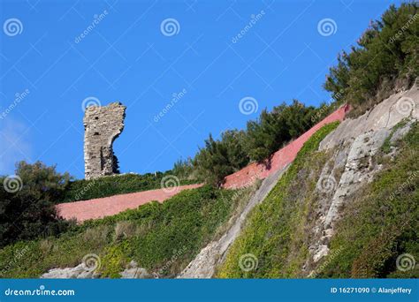 Hastings Castle Ruins stock photo. Image of castle, britain - 16271090