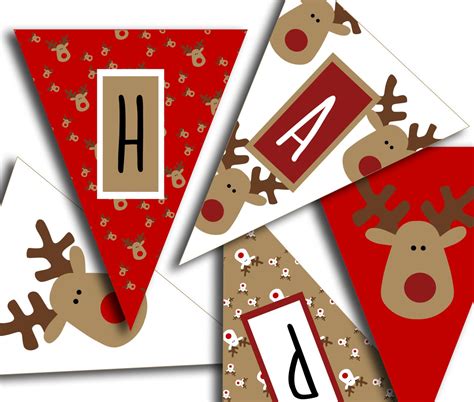 Happy Holidays Banner Christmas Party Printable Sign