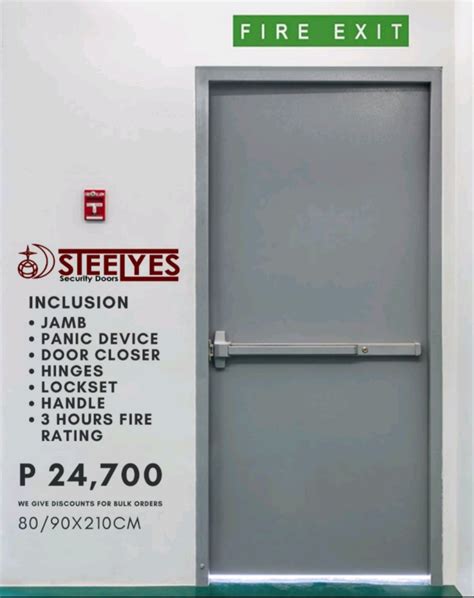 STEELYES FIRE EXIT DOOR, Furniture & Home Living, Home Improvement & Organization, Home ...