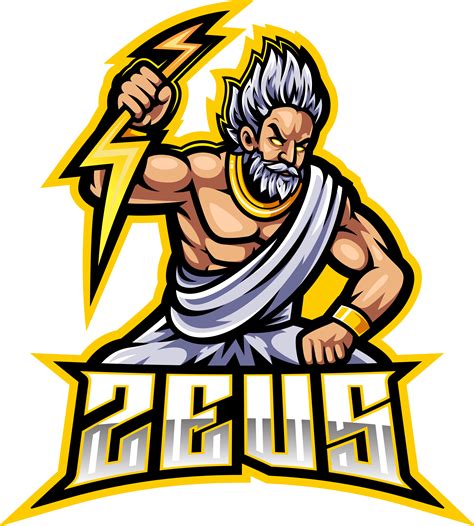 Zeus sport mascot logo design By Visink | TheHungryJPEG