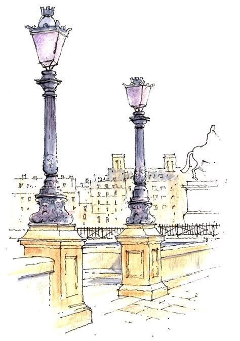 Paris sketch ~ John Edwards #LandscapeSketch | Landscape sketch ...