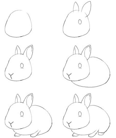 Easy Step By Step Bunny Drawing at Drawing Tutorials