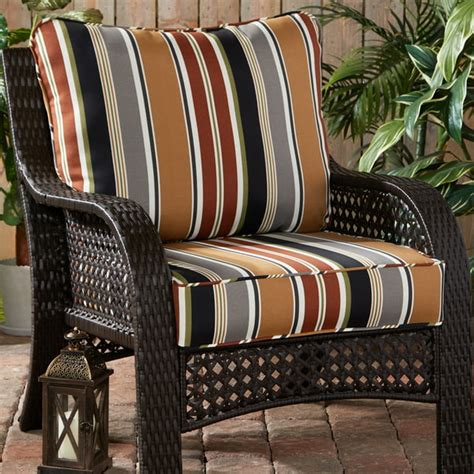 Brick Stripe Outdoor 2-pc Deep Seat Cushion Set - Walmart.com - Walmart.com