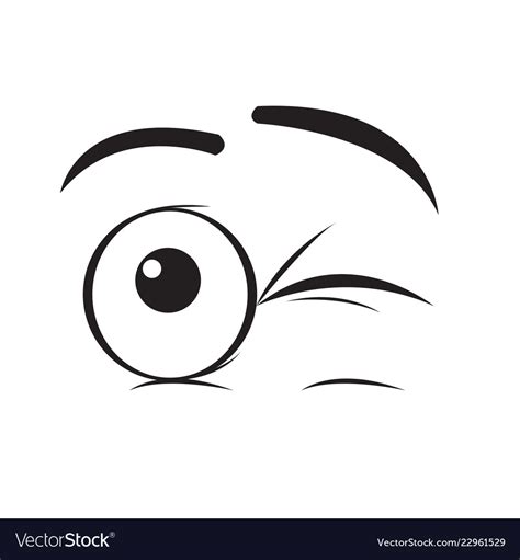 Isolated wink eyes cartoon Royalty Free Vector Image