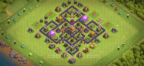 Best Anti 3 Stars Base TH7 with Link, Hybrid 2023 - Town Hall Level 7 ...