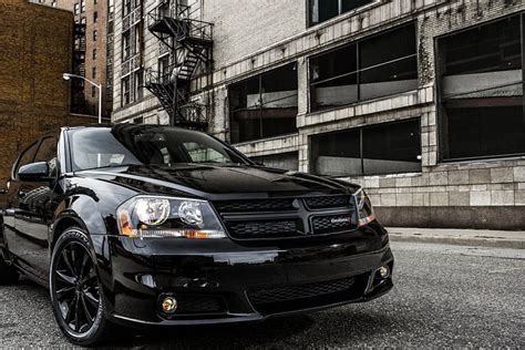 Dodge-Avenger Black Edition, mopar, 4 door, dodge, black wheels, HD wallpaper | Peakpx