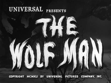 The Wolf Man (1941) Starring Lon Chaney Jr., Claude Rains — Immortal ...