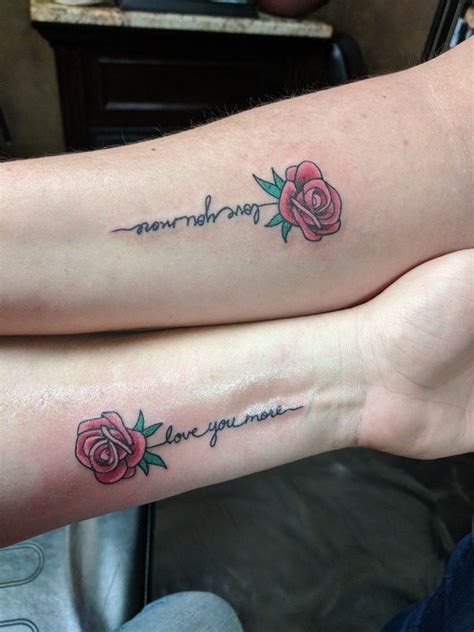 Rose tattoo for my mom | Tattoos for daughters, Love yourself tattoo, Love you more tattoo