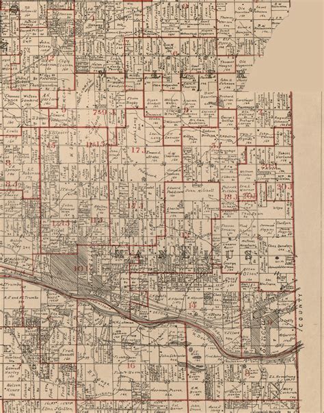 Manlius, Illinois 1895 Old Town Map Custom Print - LaSalle Co. - OLD MAPS