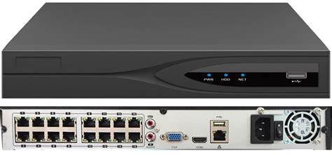 IP Network 12MP 16 Channel NVR : 16x PoE Ports, 4096×3072 Resolution, 2X SATA, H.265, ONVIF ...