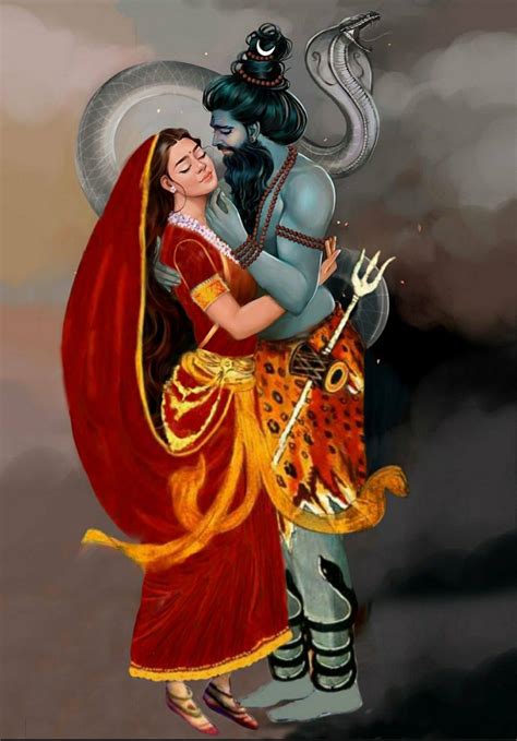 Divine Couple Lord Shiva and Parvati Painting