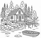 Nice Lake House coloring Page  Download Print Or Color Online For Free sketch template