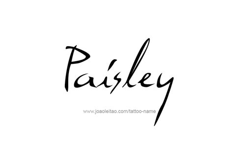 Paisley Name Tattoo Designs