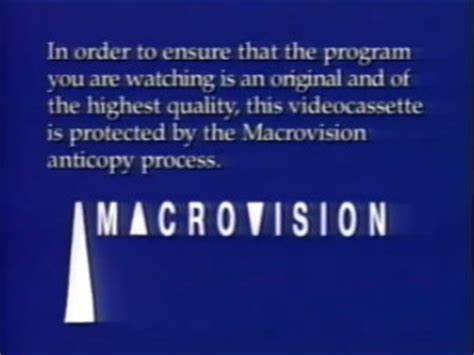 Macrovision Warning Screens | Company Bumpers Wiki | FANDOM powered by ...