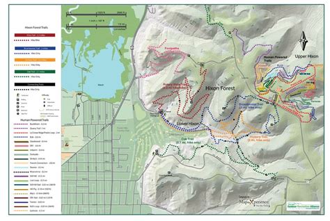 Forest trail, Map, Trail