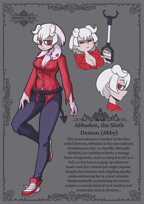 Abbadon the Slothful Demon | Helltaker | Character design, Character ...