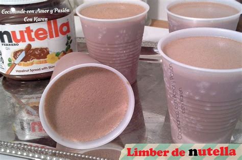 Limber de Nutella Ingredientes: -1 lata de leche condensada -1 lata de ...