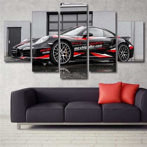 Porsche 911 Turbo S Car – 5 Panel Canvas Art Wall Decor – Canvas Storm